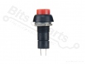 Drukcontact  rond 12mm rood 250V/1,5A